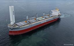 Topic, TSUNEISHI SHIPBUILDING and OceanWings complete rigid tiltable wingsail retrofit