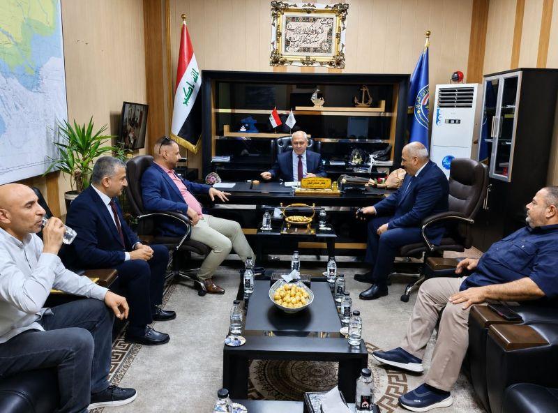 وفد الهيئة البحرية يزور موانئ العراق لتهنئة معاون المدير العام